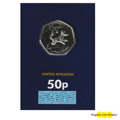 2021 BU 50p Coin (Card) - Tigger